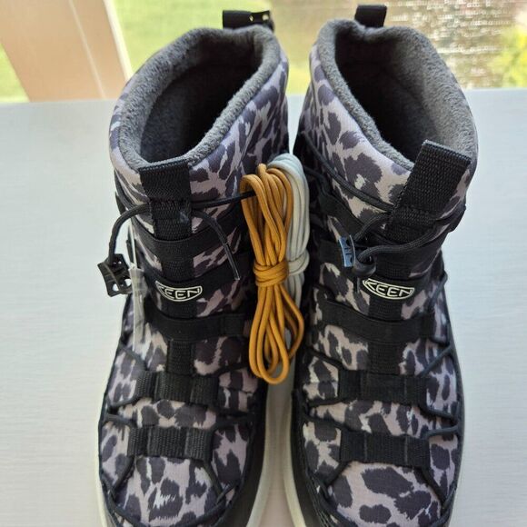 Keen Womens Uneek SNK CHukka II Boots Size 8 Black Animal Print NEW Lace Up - Picture 4 of 10